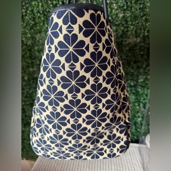 Kate Spade Navy and Cream Spade Floral Large Tote Bag - Picture 4 of 7